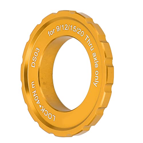 KIMISS MEIJUN Centerlock-Verschlussring, Centerlock-Ringverriegelung Barrel Shaft Disc Rotor Lock Ring für Fahrrad MountainbikeBlack Parts & Components Center Wheelset Hub (Gold) von KIMISS