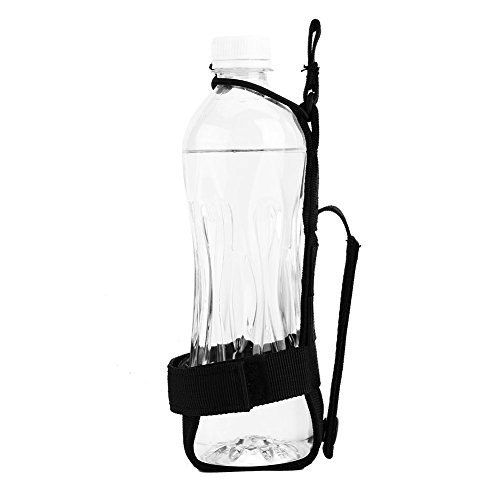 KIMISS Rucksack Flaschenhalter Flaschenhalter Gürtel Wasserdicht 800D Nylon Outdoor Wasserflaschenhalter Gürtel Verstellbarer Beutelgürtel (Schwarz) (Schwarz) von KIMISS