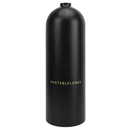 KIMISS Tragbares 4-Liter-Tauchflaschen-Mini-Tauchausrüstungsset mit Schwarzem Ventilkopf und für Unterwasser-Atemtraining, Perfekt für Tauchbegeisterte (Black) von KIMISS