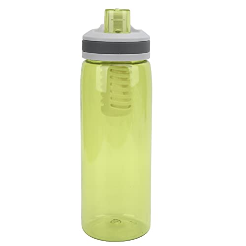 KIMISS Wasserreiniger-Flasche, Notfall-Wasserreiniger, Abs, 770 Ml, Tragbare Gefilterte Wasserflasche, Outdoor-Wasserreiniger für Camping, Wandern, Notfall (Gelb) von KIMISS