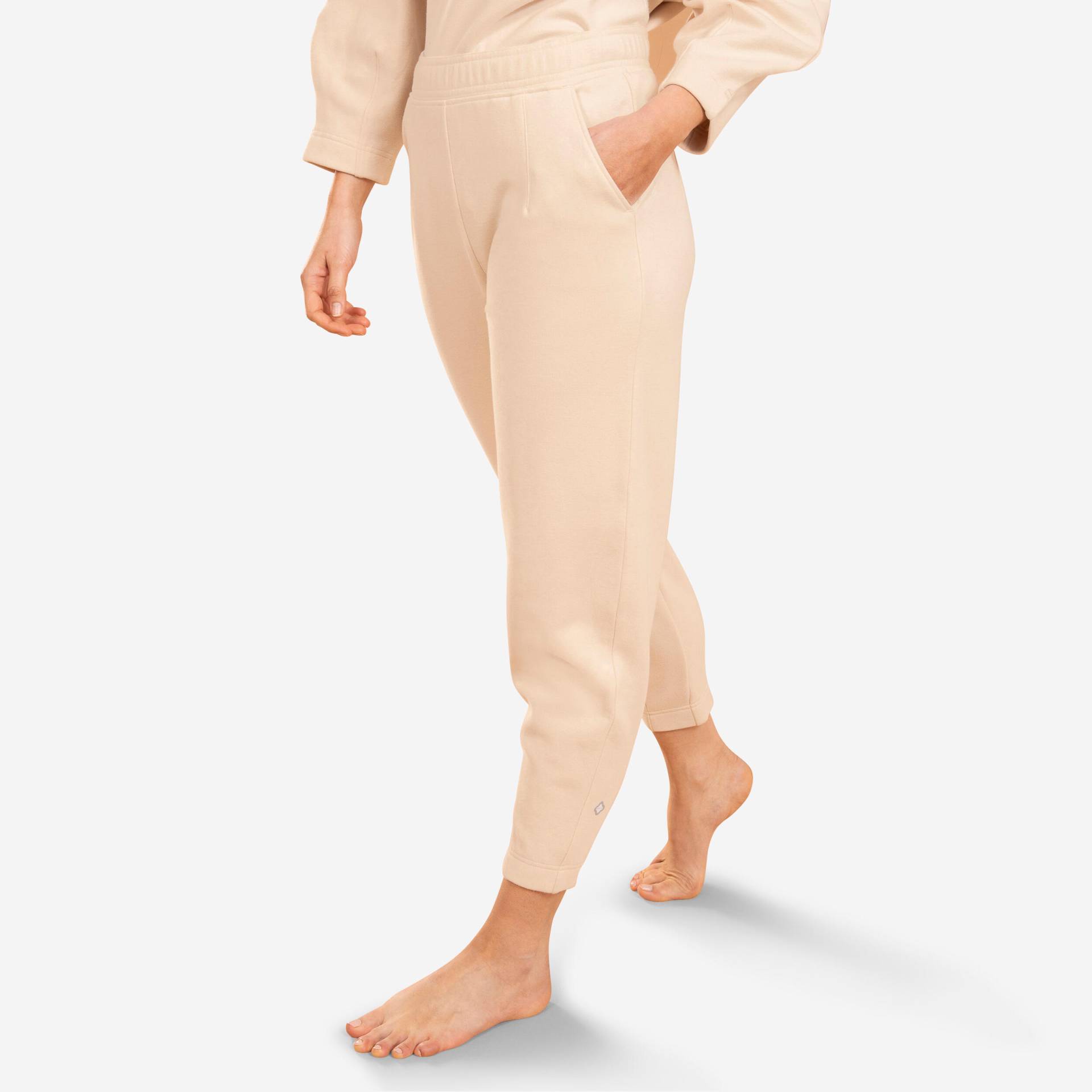 Hose für sanftes Yoga warm Karottenform - beige von KIMJALY