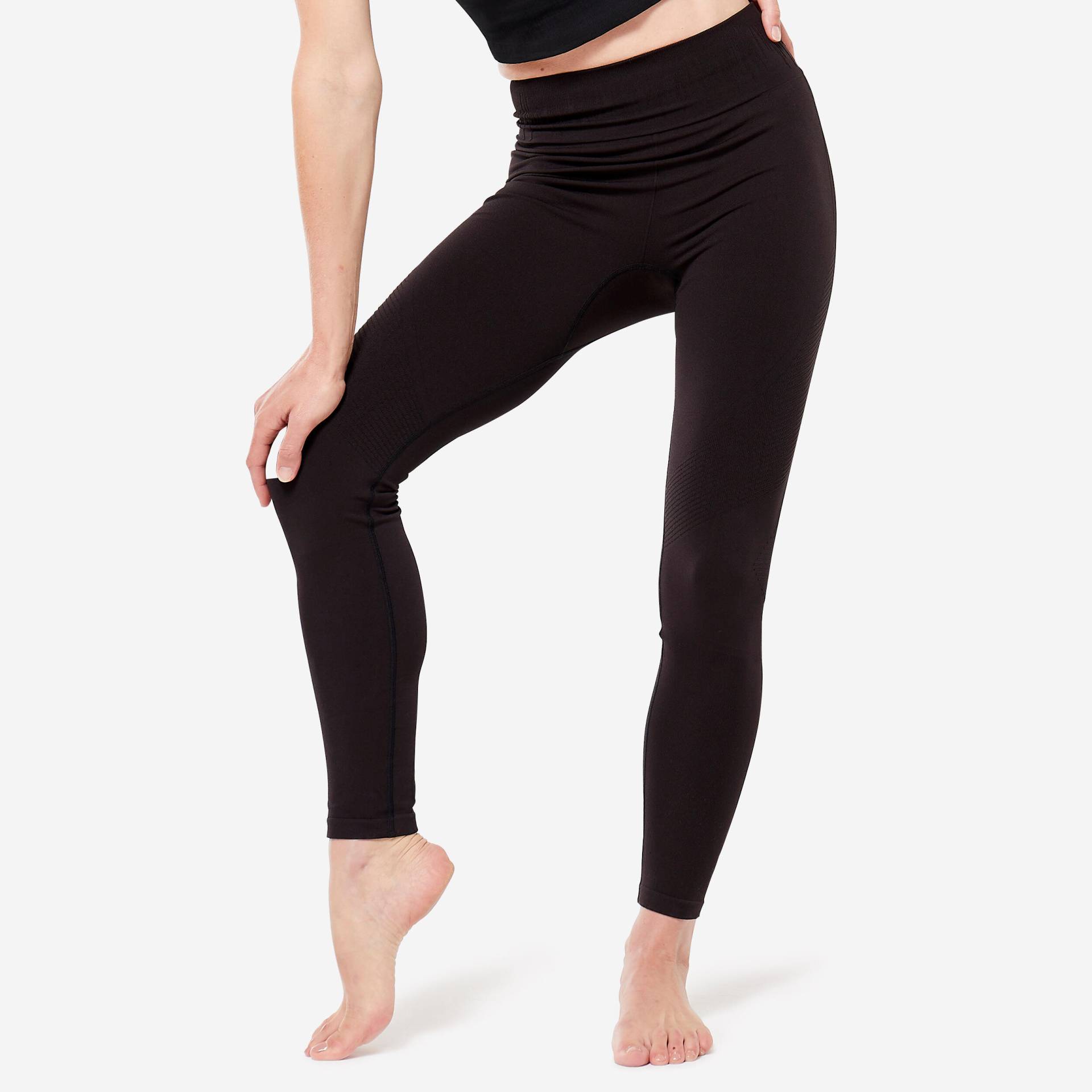 Lange Leggings Yoga nahtlos - schwarz von KIMJALY