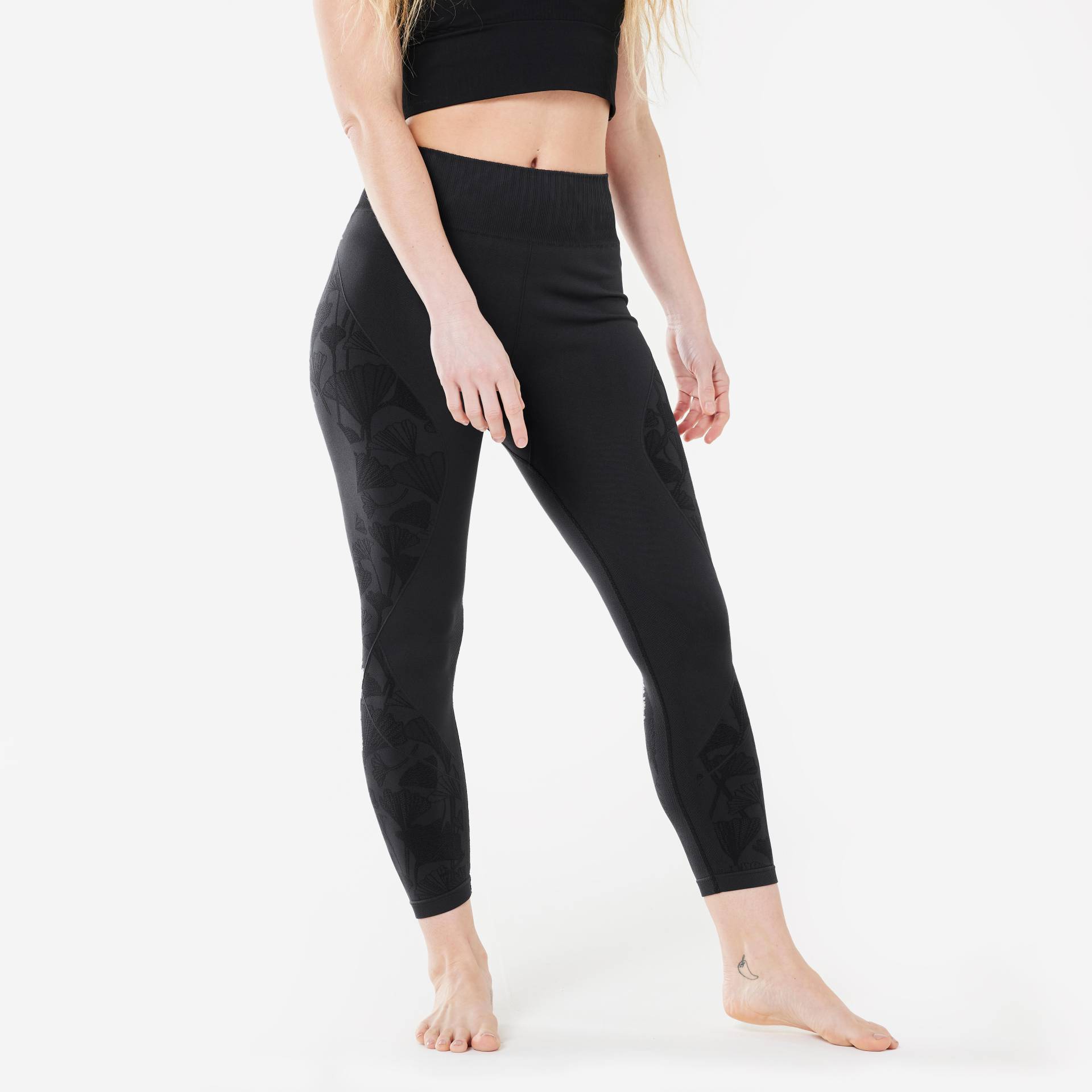 7/8-Leggings Yoga nahtlos - schwarz von KIMJALY