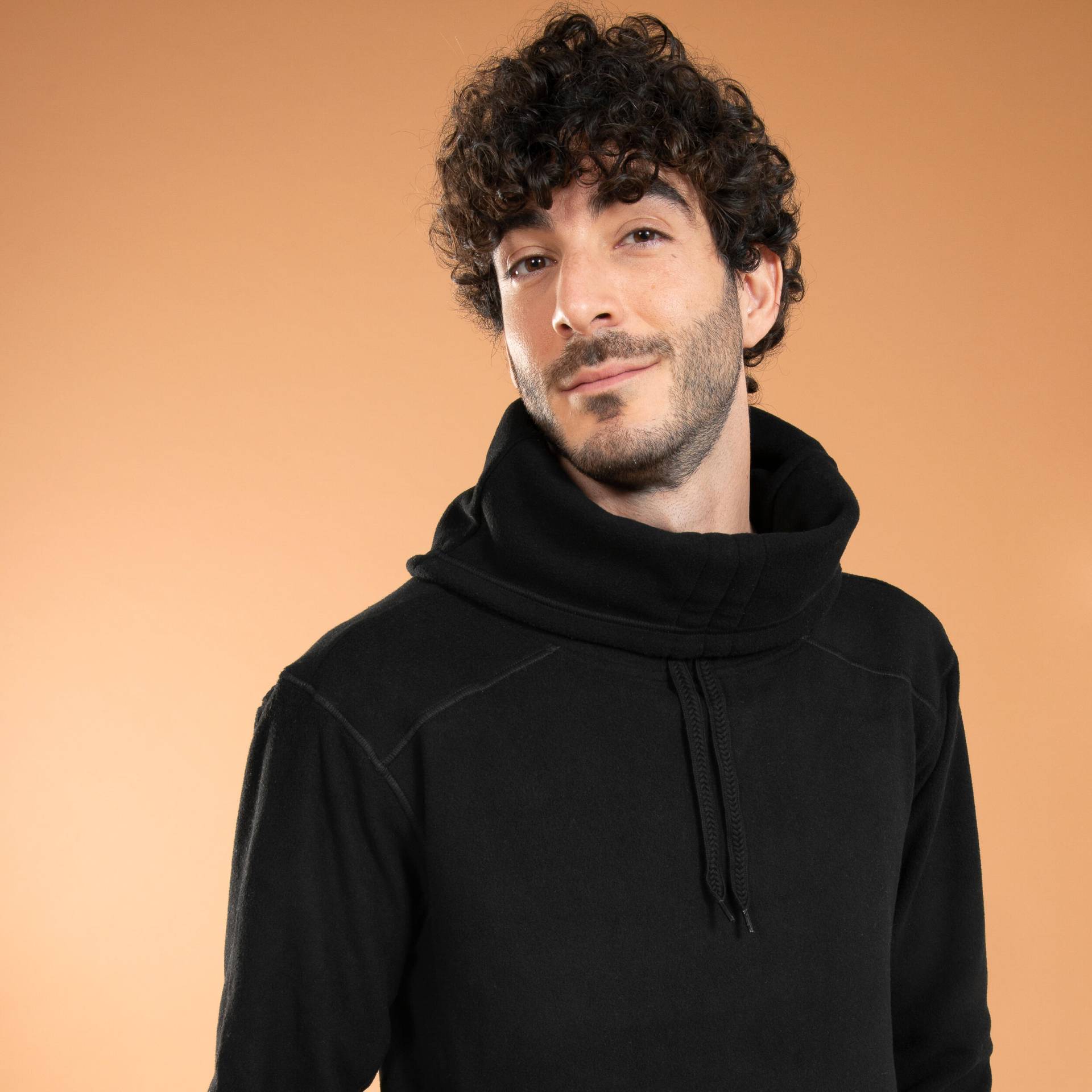Sweatshirt sanftes Yoga Herren warm - schwarzmeliert von KIMJALY