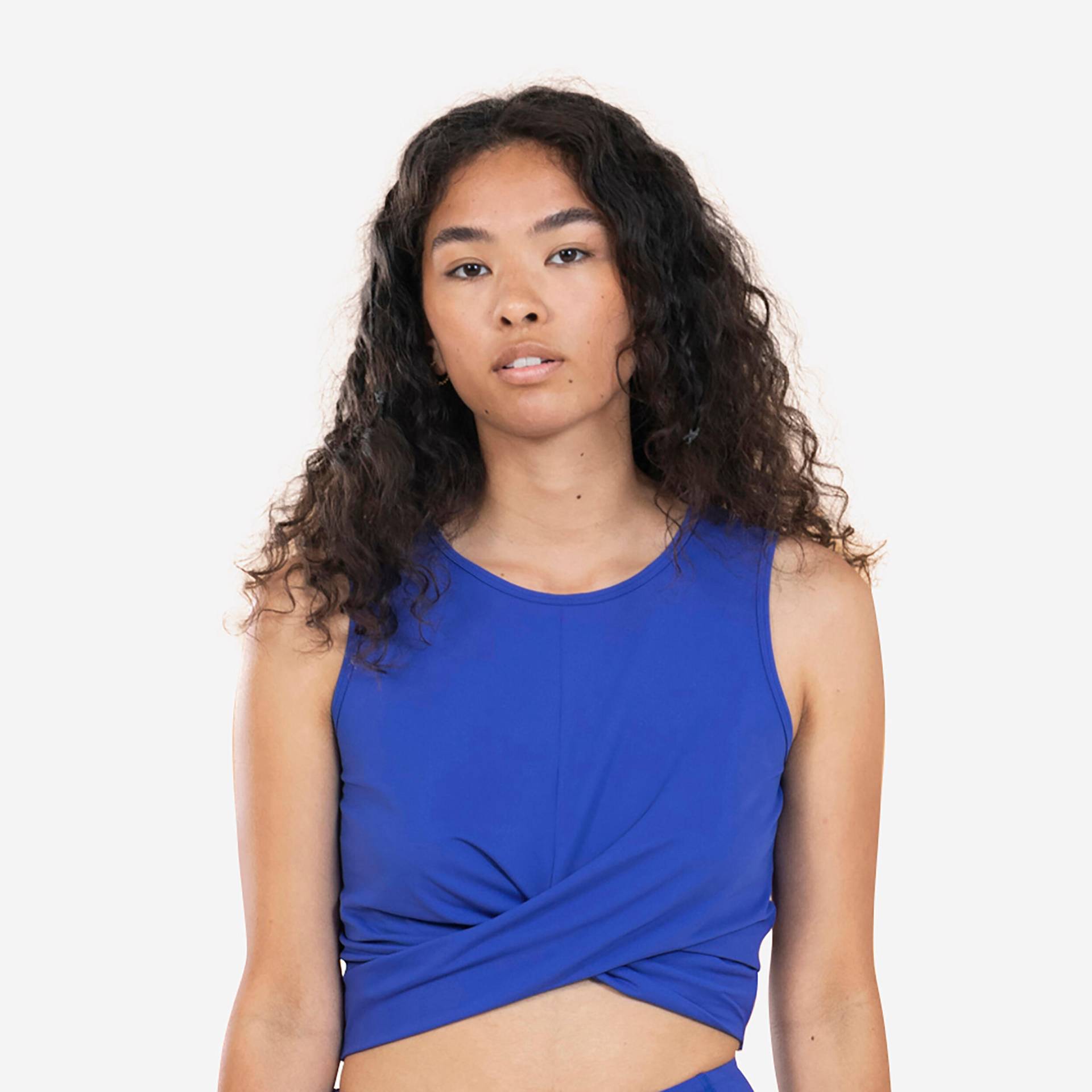 Yoga Crop Top Premium Damen - blau von KIMJALY