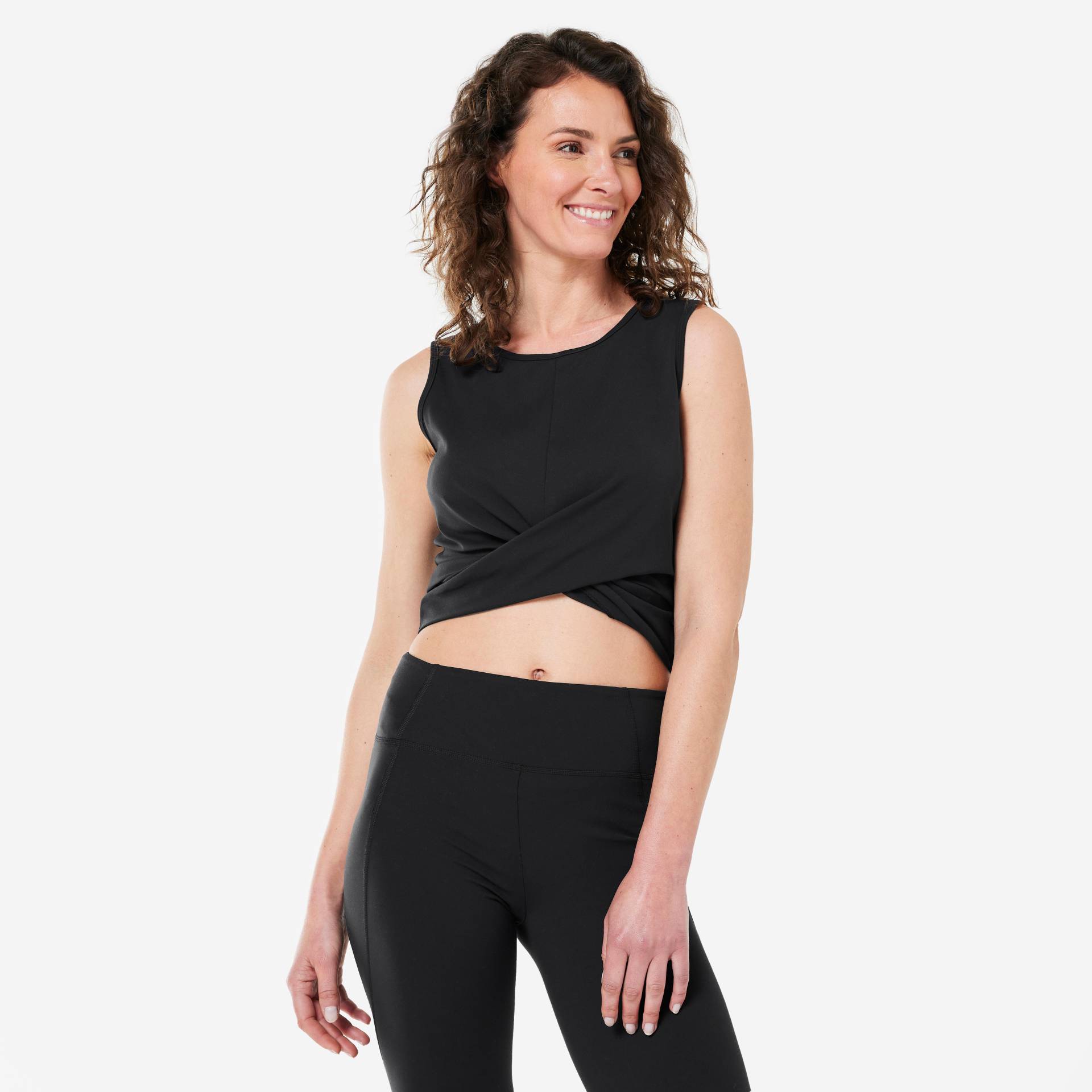 Yoga Crop Top - Premium schwarz von KIMJALY