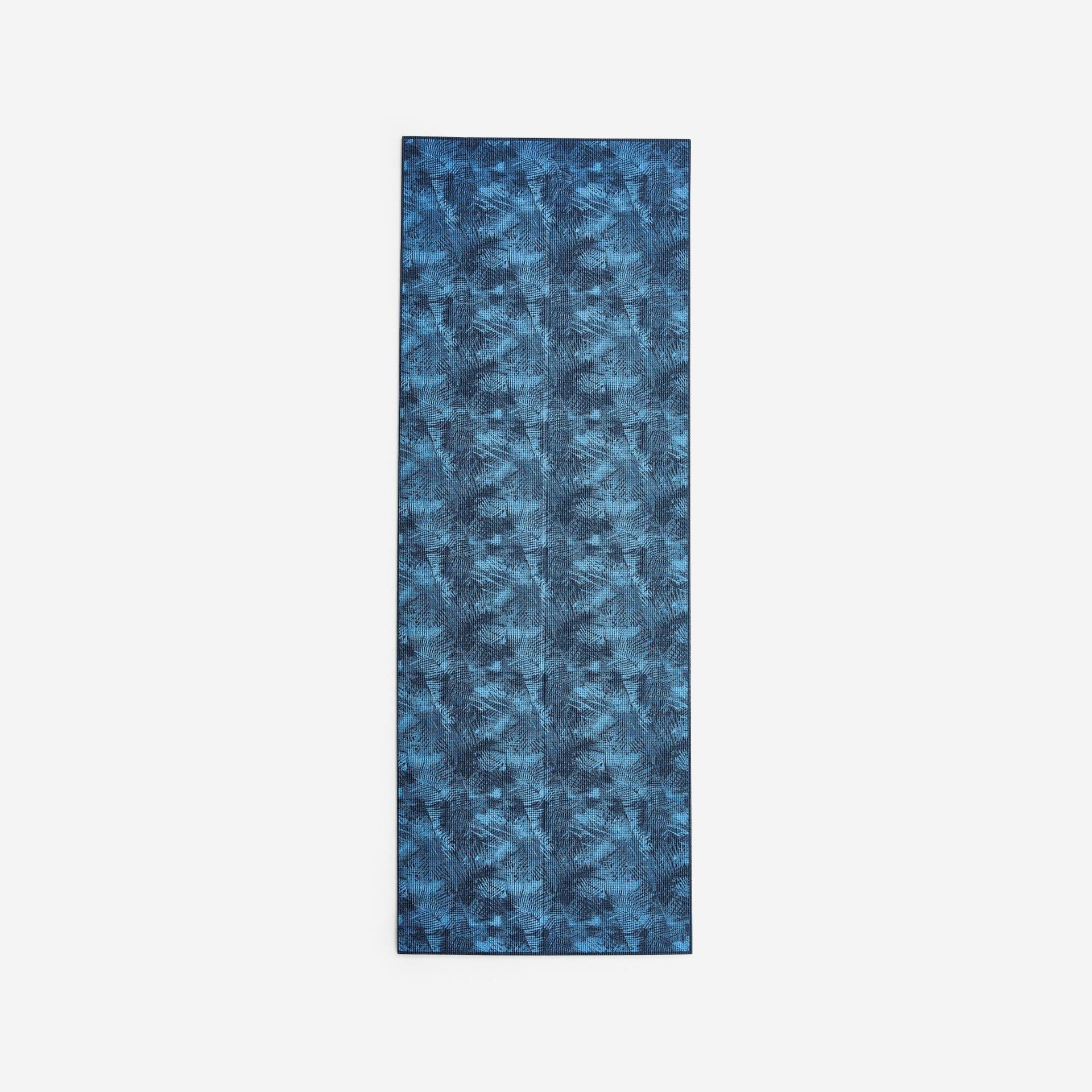 Yogamatte Komfort 173 cm × 61 cm × 8 mm - dunkelblau Palmen von KIMJALY