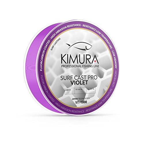 KIMURA Surf Cast PRO, MONOFILO Unisex Erwachsene, Violett, 0.18 von KIMURA