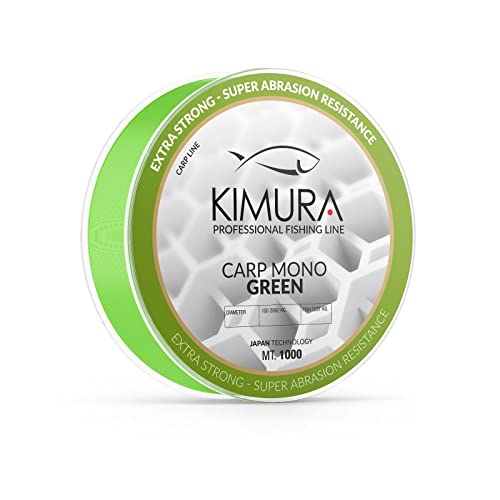 KIMURA Unisex – Erwachsene Carp Mono Angelschnur, grün, 0.400 von KIMURA