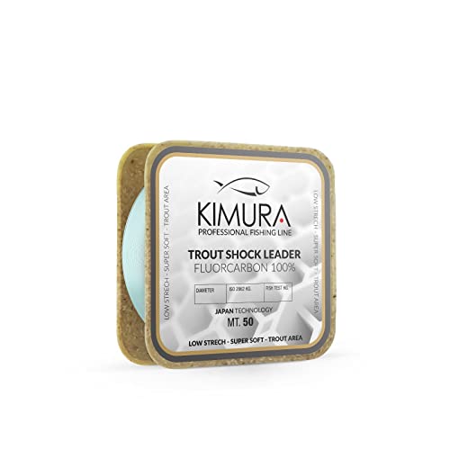 KIMURA Shock Leader Fluorcarbon FISCHING MONOFILE, Cristal, 0.128 von KIMURA