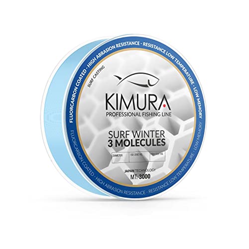 KIMURA Unisex – Erwachsene Surf Winter 3 Molecules Angelschnur, hellblau, 0.20 von KIMURA