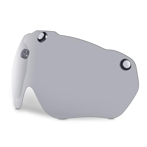 Magnetische Brille für Fahrradhelm, Fahrradhelm Magnetbrillen Visier, magnetische Schutzbrille für Fahrradhelme für Modell Kl-001,Kl-049（Grau） von KINGLEAD