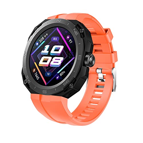 KINOEHOO Ersatzarmband kompatibel mit HUAWEI Watch GT Cyber Armband Weiche Uhrenarmbänder.（Orange） von KINOEHOO