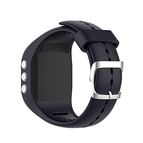 KINOEHOO Ersatzarmband kompatibel mit Polar A300 Edelstahl Armband Weiche Silikon Uhrenarmbänder.(Dunkelblau) von KINOEHOO