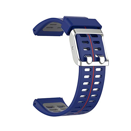 KINOEHOO Ersatzarmband kompatibel mit Polar V800 Edelstahl Armband Weiche Silikon Uhrenarmbänder.(Blaugrau) von KINOEHOO