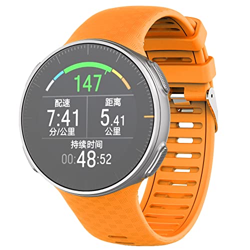 KINOEHOO Ersatzarmband kompatibel mit Polar Vantage V Armband Weiche Uhrenarmbänder.(Orange) von KINOEHOO