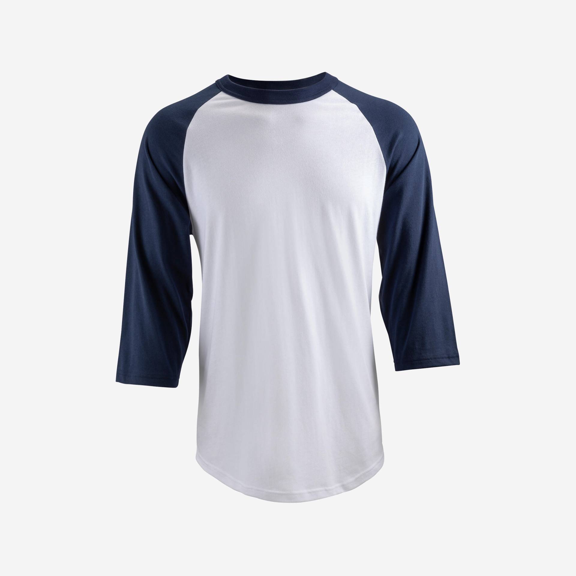 Baseball-Shirt BA550 Herren weiss/blau von KIPSTA