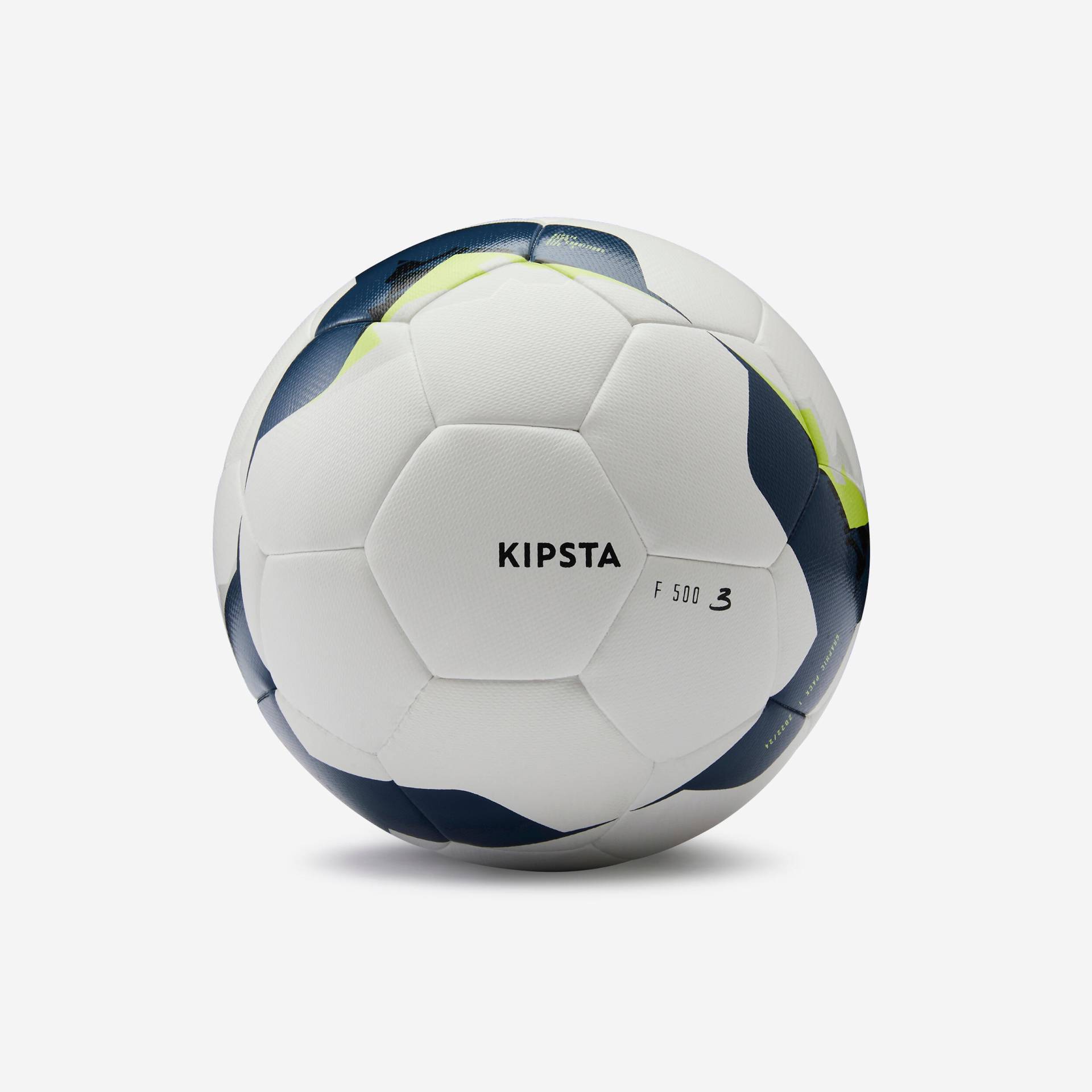 Fussball Grösse 3 - F500 Hybrid weiss/gelb von KIPSTA