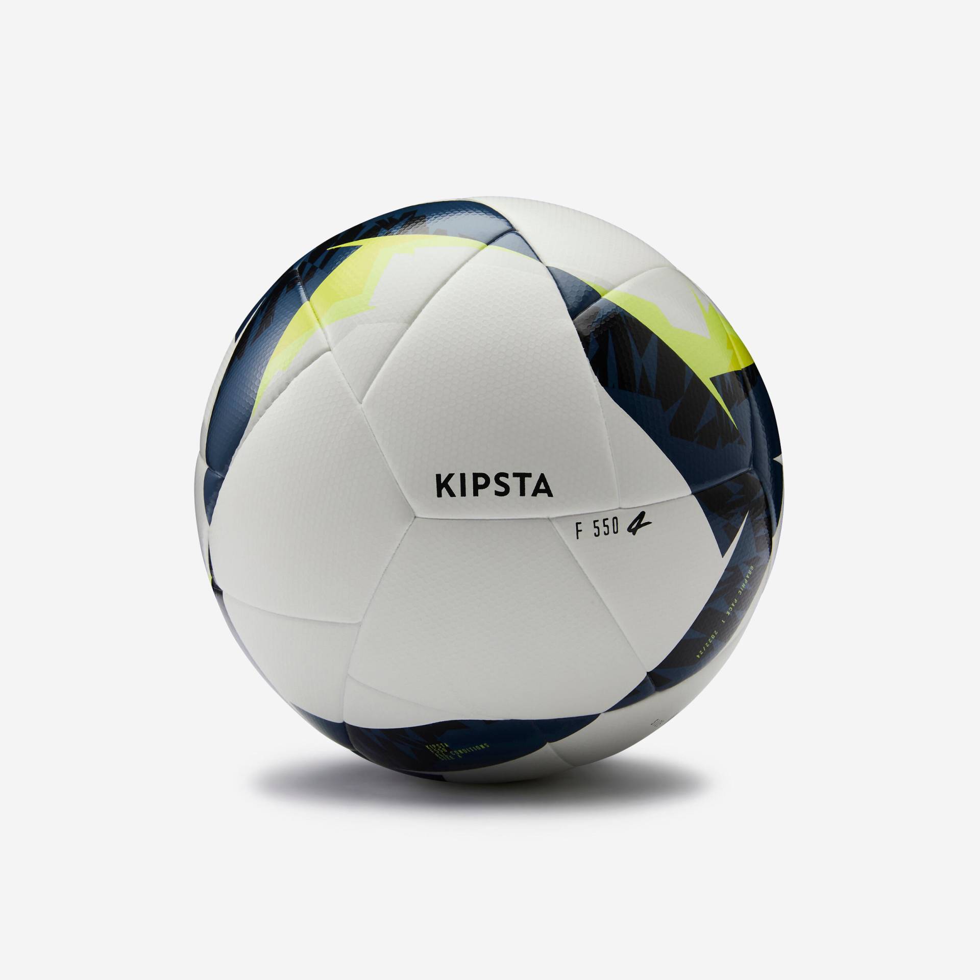 Fussball Grösse 4 Hybrid - F550 4 weiss/gelb von KIPSTA