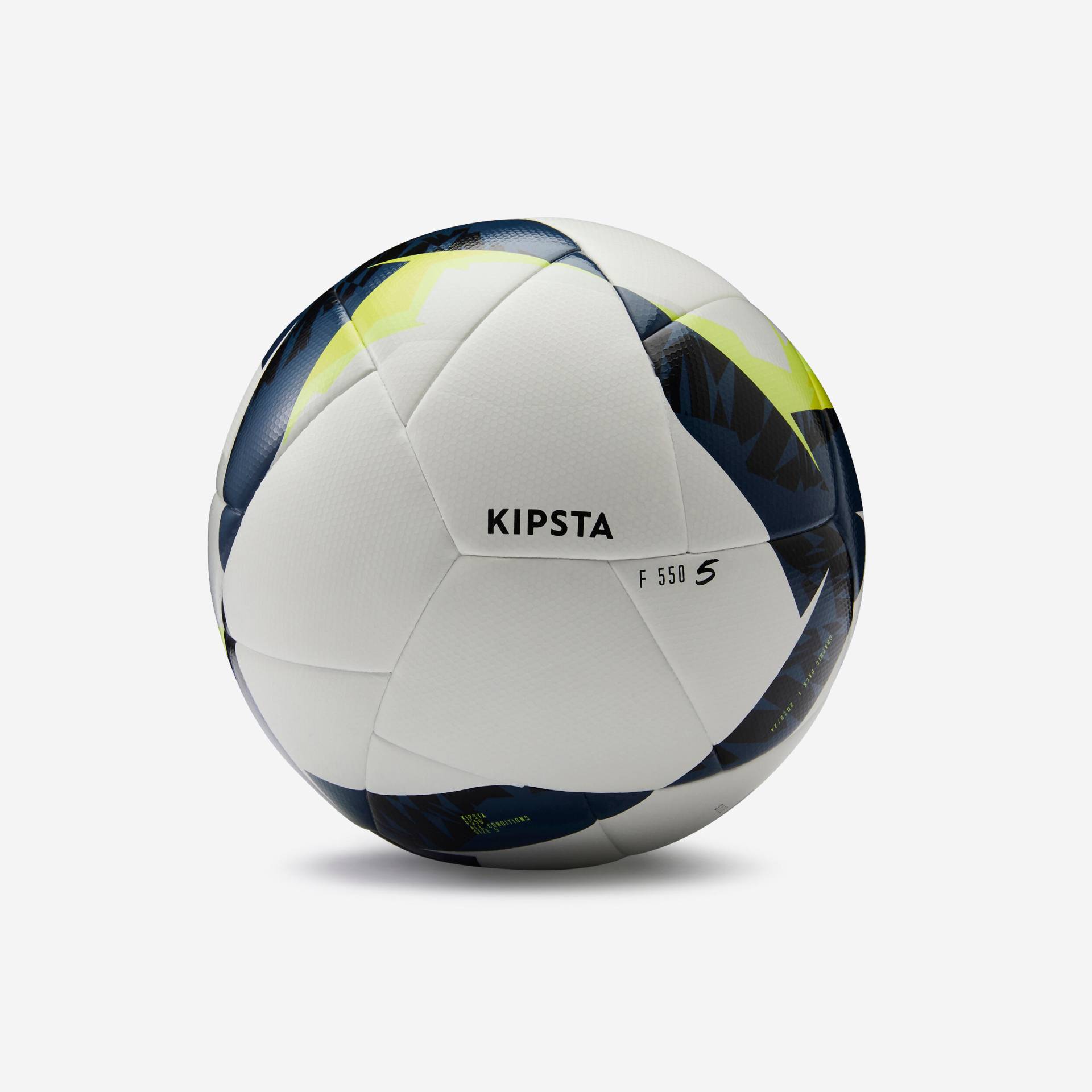 Fussball F550 Hybrid Grösse 5 weiss/gelb von KIPSTA