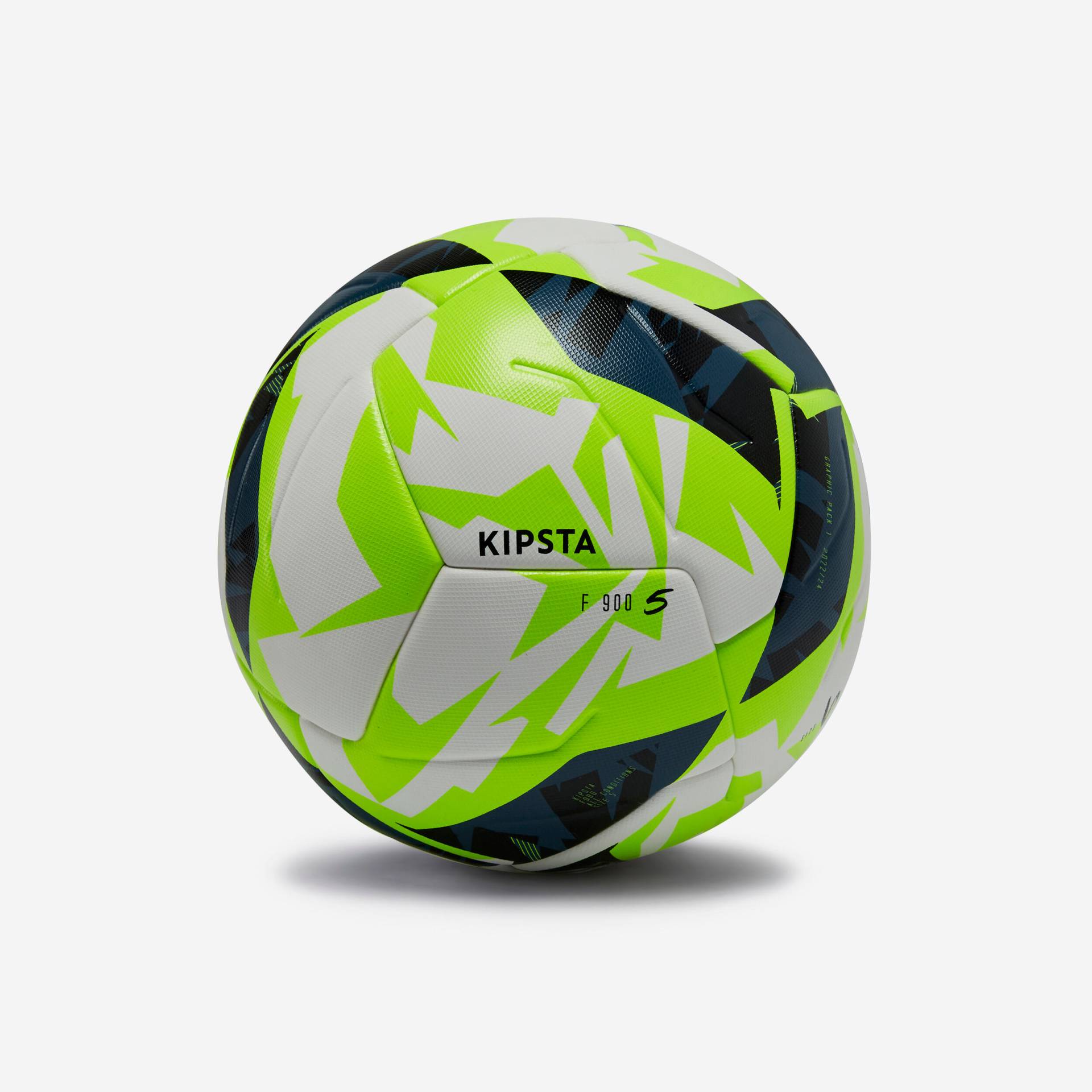 Fussball Grösse 5 FIFA Quality Pro wärmegeklebt - F900 weiss/gelb von KIPSTA