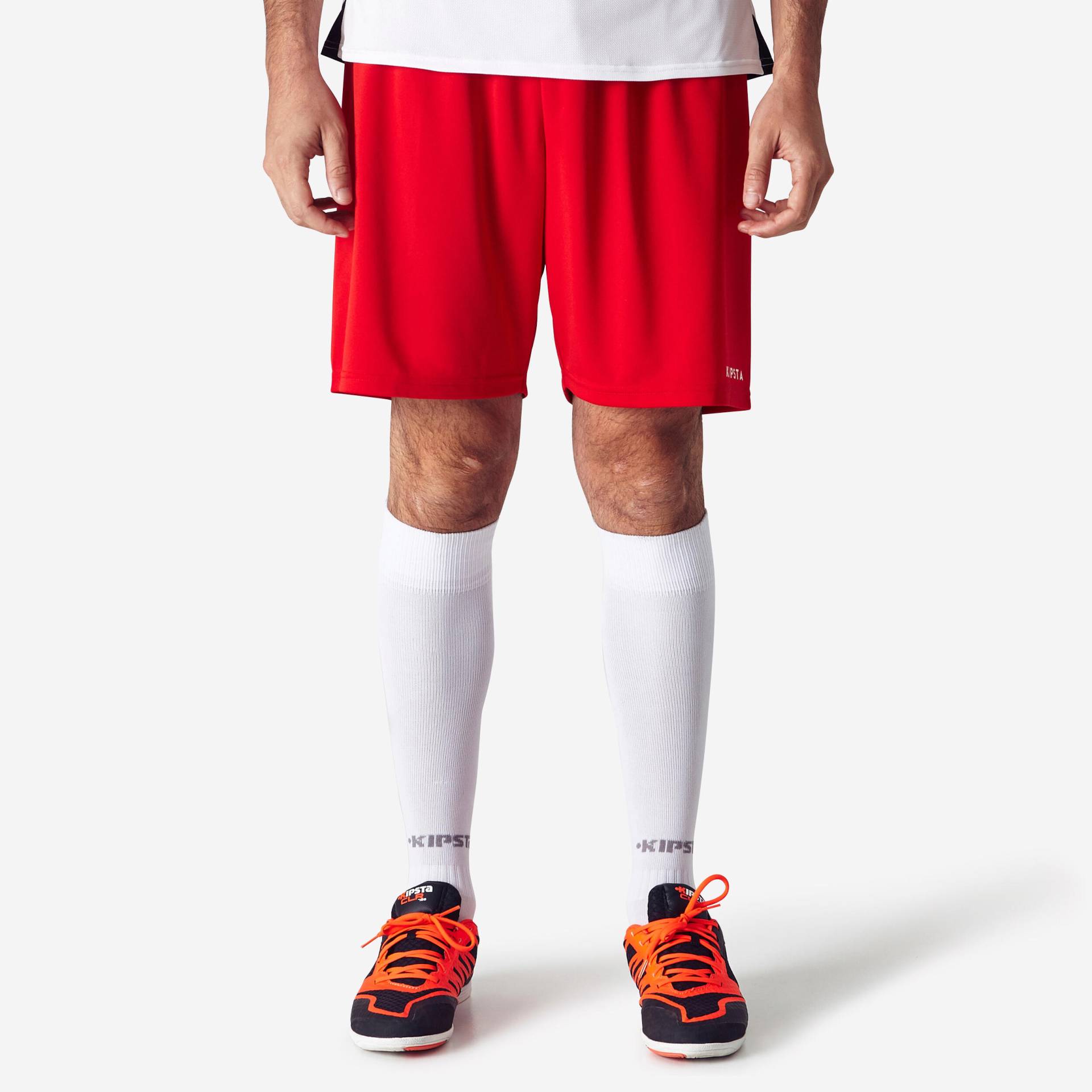 Damen/Herren Fussball Shorts - F100 rot von KIPSTA