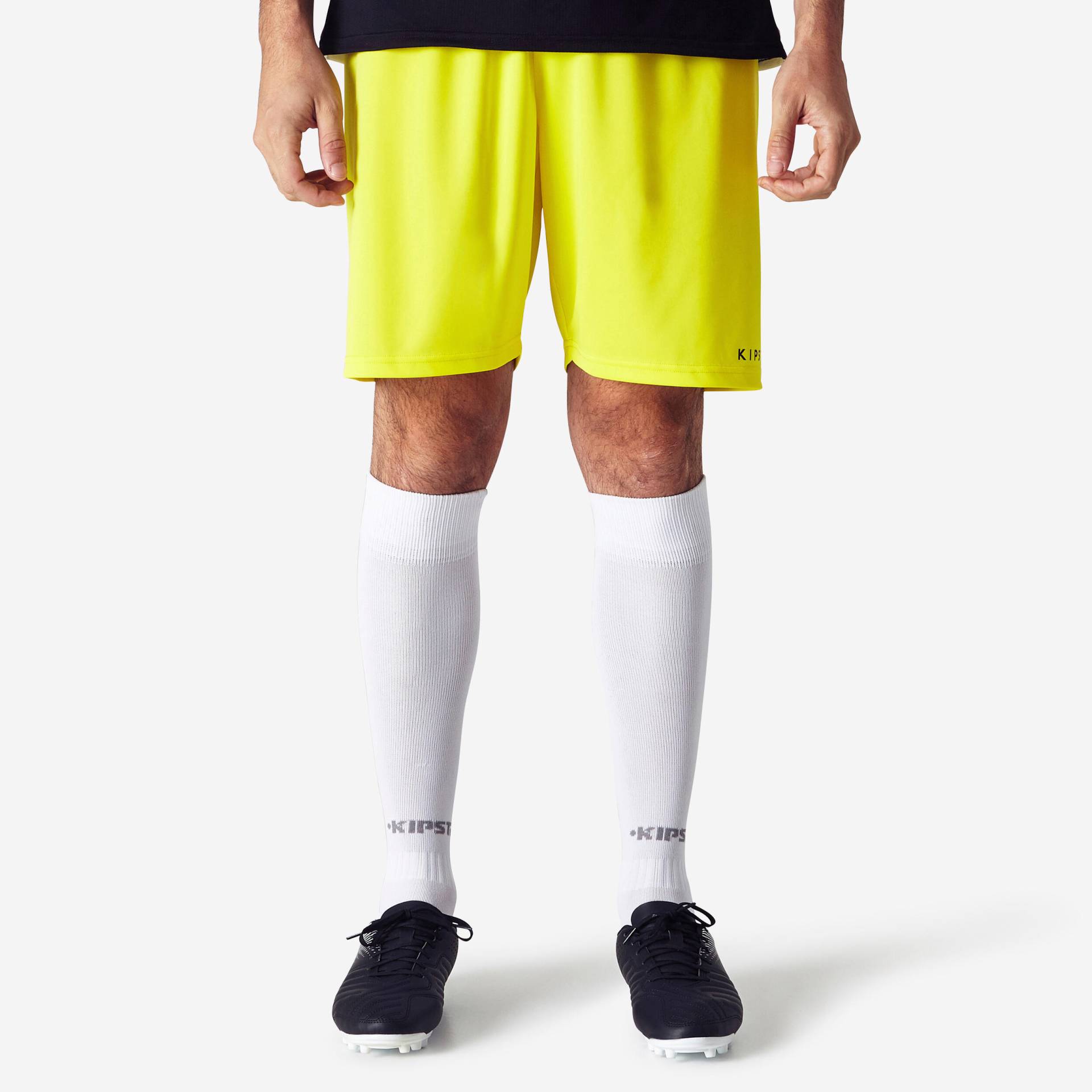 Damen/Herren Fussball Shorts - F100 gelb von KIPSTA