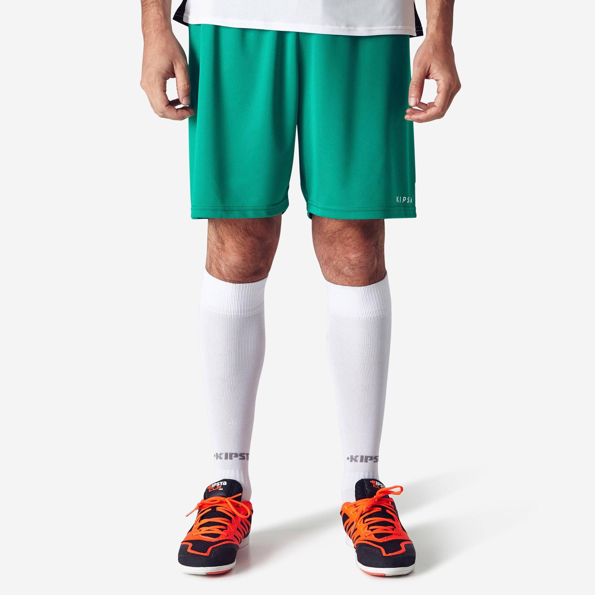 Damen/Herren Fussball Shorts - F100 grün von KIPSTA