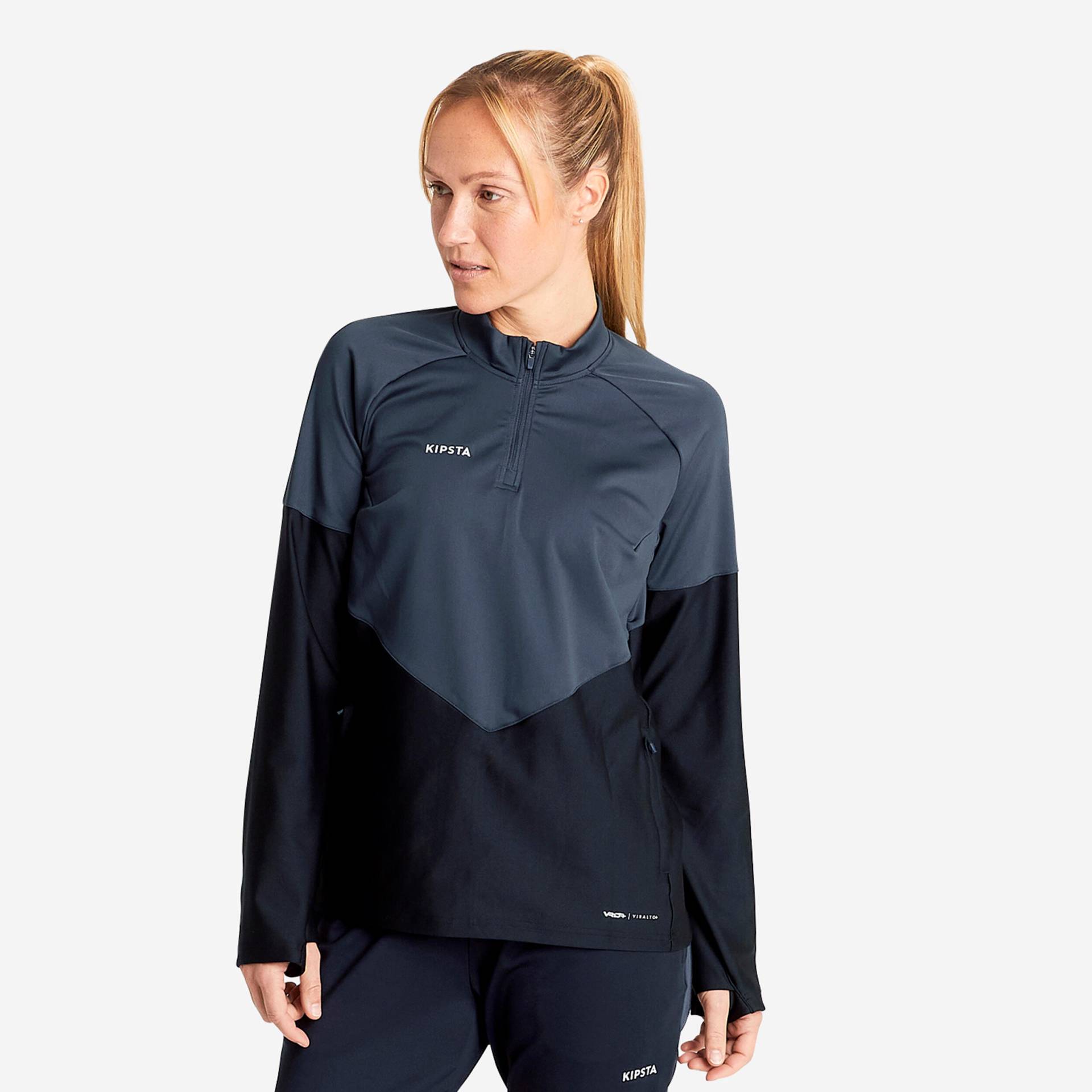 Damen Fussball Sweatshirt - Viralto schwarz von KIPSTA