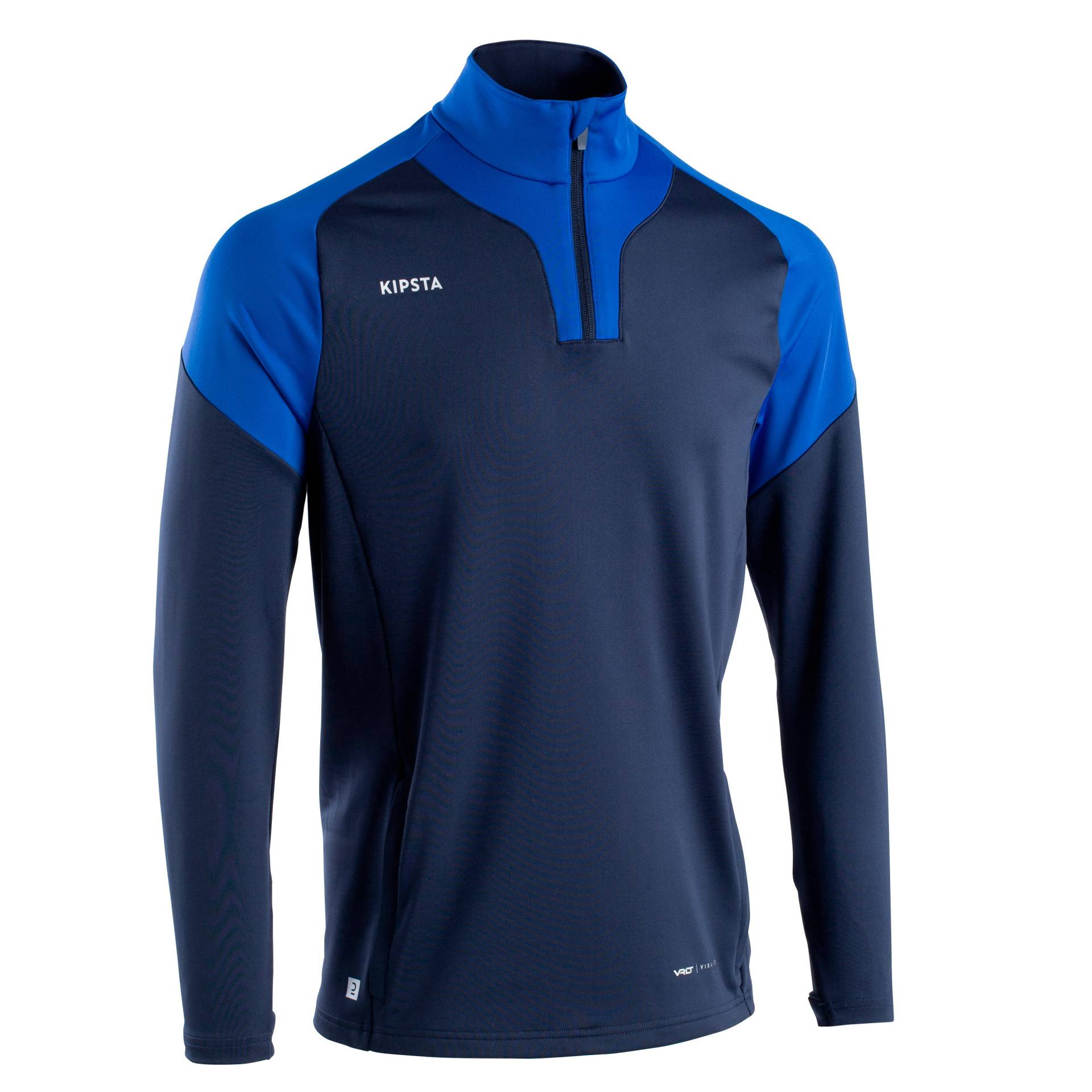 Damen/Herren Fussball Sweatshirt - Viralto mit Reissverschluss marineblau/blau von KIPSTA