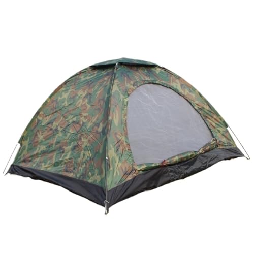 Tent for Camping 2-Personen-Zelt, Doppelcamping, 3-4 Personen, Tarnzelt, Paar, Strand-Freizeitzelt, Campingausrüstung Zelte (Color : Q, Size : B) von KIUSYX