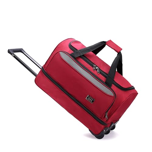 KJHYYPP Erweiterbare Trolley-Tasche, Handgepäcktasche, wasserdichte Roll-Laptoptasche, Schwarz, für Männer und Frauen (red) von KJHYYPP