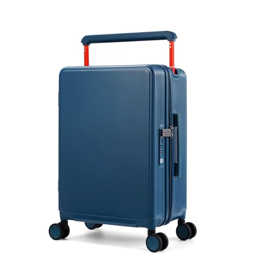 KJHYYPP Handgepäckräder, Trolley-Koffer mit integriertem TSA, leichte Hartschalen-Trolley-Reisetasche, blau, geeignet für Geschäft/Freizeit/Studium im Ausland (Blue) von KJHYYPP