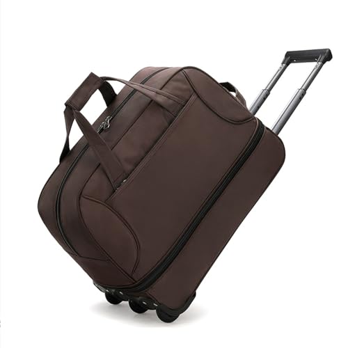 KJHYYPP Roling Laptoptasche, erweiterbare Handgepäcktasche, Trolley-Rucksack mit großem Fassungsvermögen, geeignet für Urlaub, Geschäftsfreizeit (Brown) von KJHYYPP