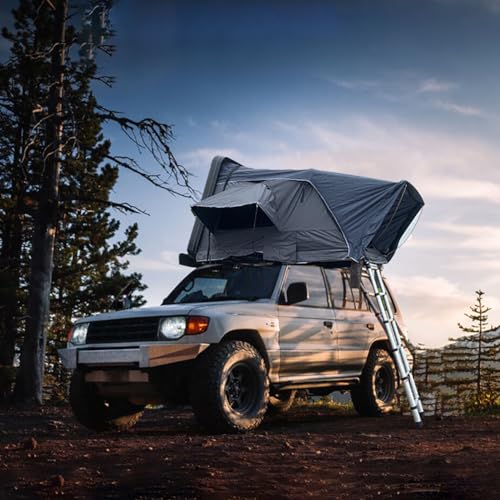 KK-GGL SUV Camping -Zelt, Pop -Up Dach Zelte Für 2 Personen, Schnell Eröffnete Fahrzeugwagenzelte, Wetterfestes LKW -Zelt, CUV -Regenfisch -Hartschalenzelt, Zelte Für Camping, Roadtrip -Zubehör,L von KK-GGL