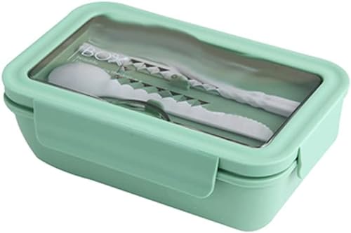 KKXXYQFC 1100 ml Mikrowellen-Lunchbox, tragbar, 2-lagiger Lebensmittelbehälter, gesundes Mittagessen, Bento-Boxen, Lunchbox (blau, 1100 ml) von KKXXYQFC