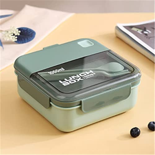 KKXXYQFC Bento-Box, quadratisch, Arbeitsgabel und Löffel, Mittagessen, tragbare Mikrowellen-Lunchbox, Büropersonal-Lunchbox (B, wie das Bild zeigt) von KKXXYQFC