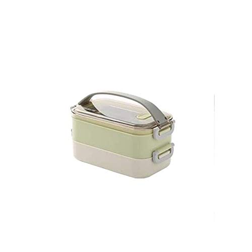 KKXXYQFC Lunchbox Bento-Lunchbox, tragbare auslaufsichere Lunchbehälter, 304-Edelstahlplatte und lebensmittelechtes PP-Material, doppelschichtige Lunchbox für Studenten mit großer Kapazität, LUN im von KKXXYQFC