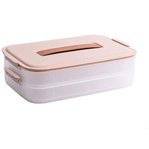 KKXXYQFC Lunchbox Mehrschichtige überlagerte Kunststoff-Aufbewahrungsbox, mehrschichtige Haushaltsknödelbox mit großer Kapazität, tragbare, schnell Gefrorene Knödel-Aufbewahrungsbox, verwendet in der von KKXXYQFC