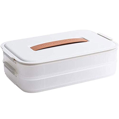 KKXXYQFC Lunchbox Mehrschichtige überlagerte Kunststoff-Aufbewahrungsbox, mehrschichtige Haushaltsknödelbox mit großer Kapazität, tragbare, schnell Gefrorene Knödel-Aufbewahrungsbox, verwendet in der von KKXXYQFC