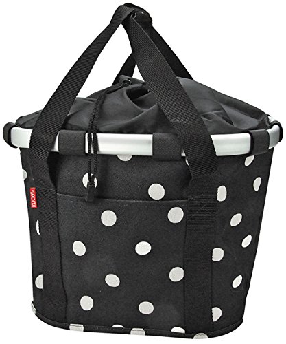 KLICKfix Damen Fahrradkorb, Black Dots, 35 x 28 x 26 cm KLICKfix Damen Fahrradkorb, Black Dots, 35 x 28 x 26 cm von KlickFix