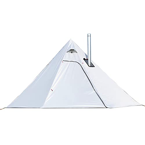 Camping-Pyramidenzelt für 3/4 Personen – Ultraleichtes wasserdichtes Campingzelt | Leichtes, einfaches Pyramidenzelt für den Außenbereich mit quadratischem Kaminfenster für den Rücken von KLLJHB