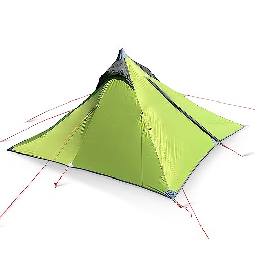 Campingzelt für 1-2 Personen Leichtes wasserdichtes Outdoor-Camping-Tipi-Zelt Pyramidenzelt von KLLJHB