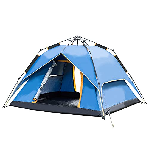 Familienzelt, Pop-Up-Zelte, Outdoor-Camping für 1 bis 4 Personen, automatisch öffnendes Doppelschichtzelt, mit Tragetasche von KLLJHB