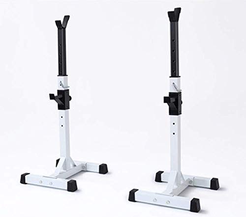 Großes Paar verstellbarer Squat Rack-Ständer für Langhanteln, Hantelständer für das Heim-Fitnessstudio, Klimmzug-Fitness-Rack, Fitness-Langhantel für Krafttraining von KLLJHB