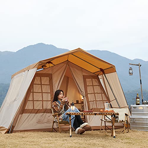 Outdoor-Zelt Camping Verdicktes Raumzelt Sonnenschutz und Regenschutz Großes Luxus-Campingzelt Großes Zelt für den Außenbereich, Familienkabinenzelte, Familienzelt für Cam von KLLJHB