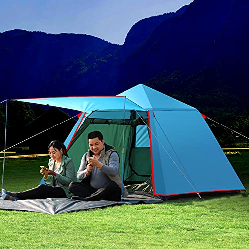 Pop-Up-Zelt Campingzelt 3-4 Personen Tragbares TeAutomatic-Zelt Familienzelt Unterschlupf für Camping Wandern Bergsteigen, Einfacher Aufbau von KLLJHB