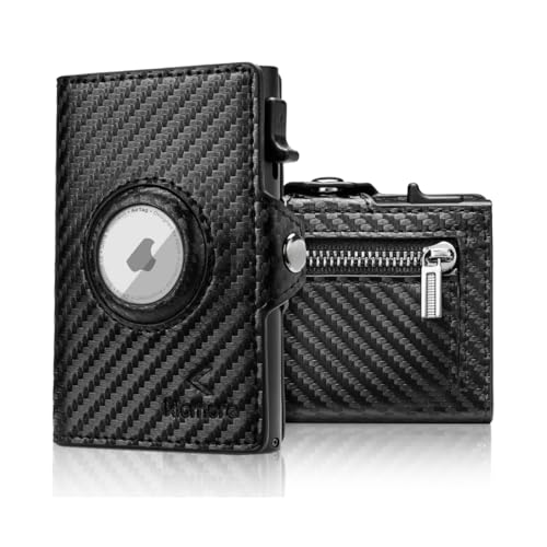 KLOMORE Geldbörse Airtag Herren Klein (Airtag Nicht enthalten) Minimalist Wallet mit Münzfach RFID Schutz Geldbeutel Portmonee Kartenetui Portemonnaie Kreditkartenetui von KLOMORE