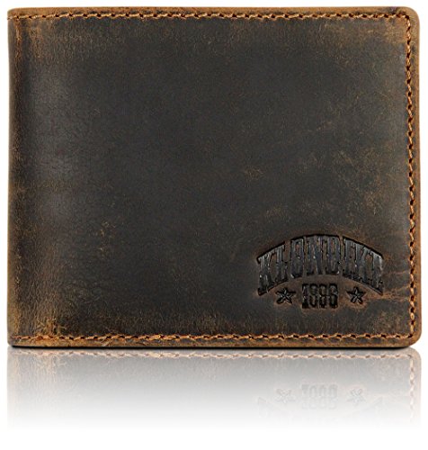 KLONDIKE 1896 Caleb Geldbörse Herren Leder – Portemonnaie Herren Querformat Schwarz – Geldbeutel Portmonee Wallet Brieftasche Männer Portmonaise von KLONDIKE 1896