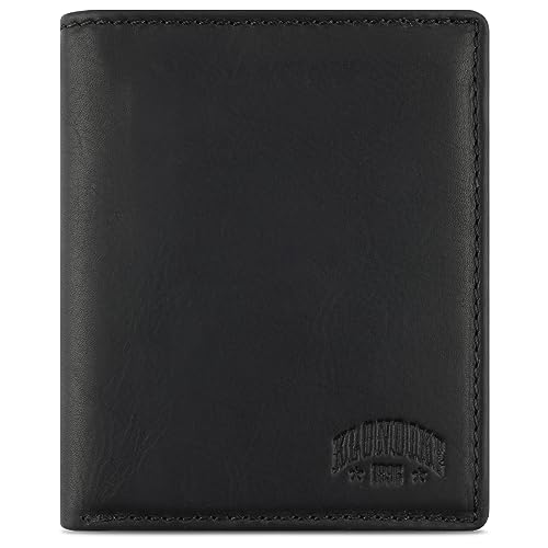 KLONDIKE 1896 Rush Daniel Hochformatbörse RFID aus Rindleder, Geldbeutel in schwarz von KLONDIKE 1896